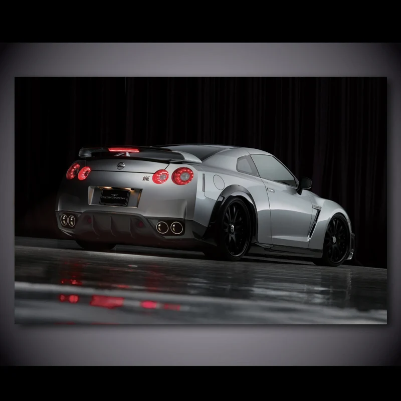 Nissan GTR R35 тюнинг суперкар купе настенное искусство картины на холсте