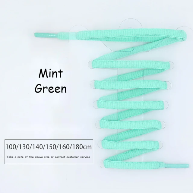 Oval Shoe laces 24 Color Half Round Athletic ShoeLaces for Sport/Running Shoes Shoe Strings 100/120/140/160/180cm Shoelace Mint green