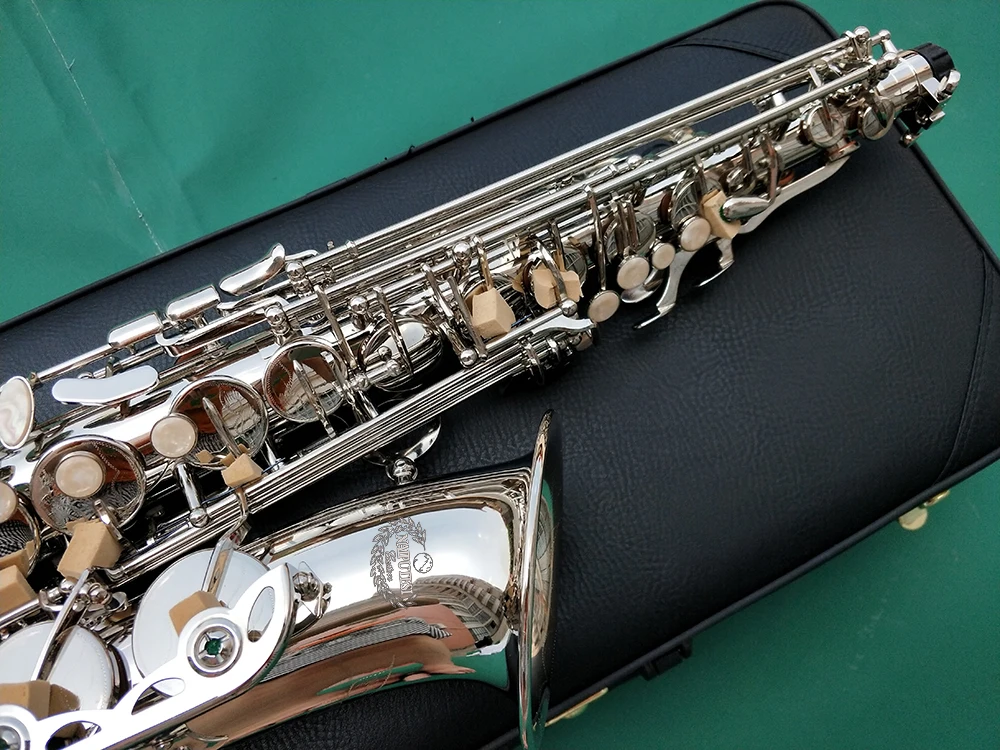 Real shot профессиональный саксофон-альт NAIPUTESI NAS-AWO37 никелированный латунный альт саксофон с мундштуком чехол