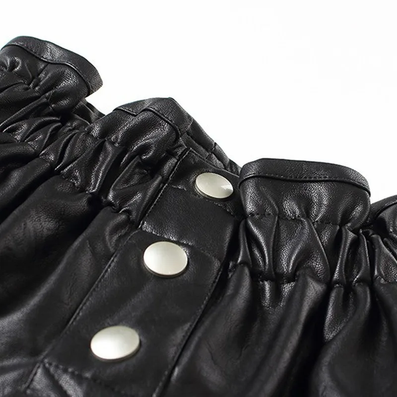 Новинка 2020 года Сезон осень зима Детские шорты из искусственной кожи Штаны для