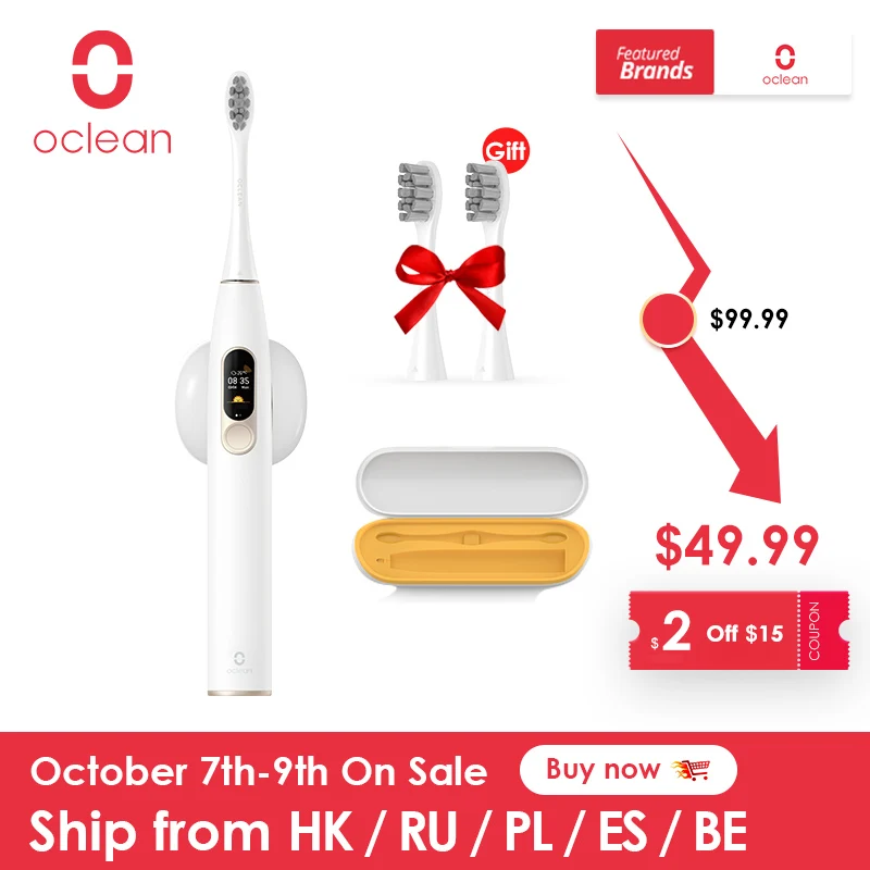 Global Version Oclean X Sonic Electric Toothbrush Color LCD Touch Screen IPX7 4 Brush Modes Fast Charge 30 days Tooth Brush Global Version Oclean X Sonic Electric Toothbrush Color LCD Touch Screen IPX7 4 Brush Modes Fast Charge 30 days Tooth Brush
