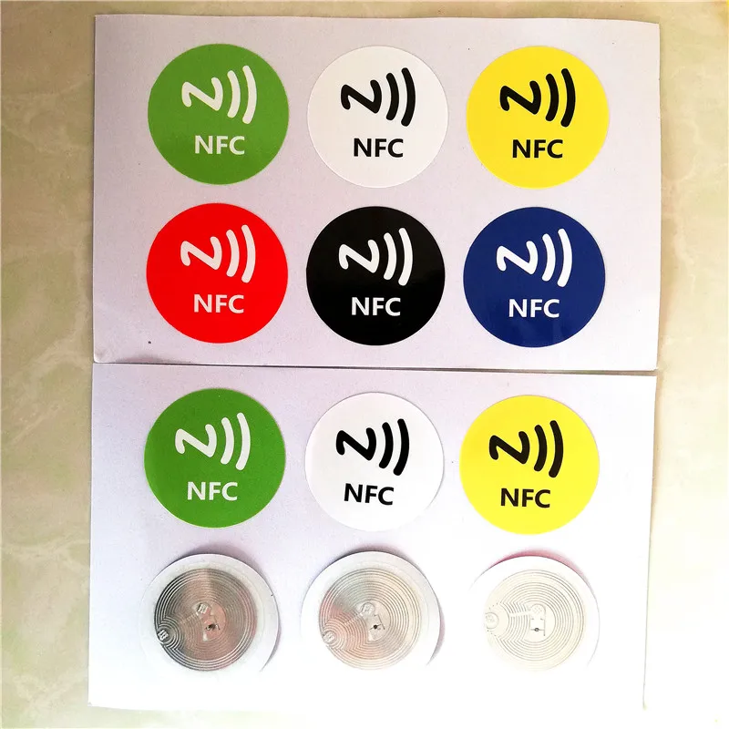 6Pcs 13.5MHZ UID Changeable MF S50 1K NFC Sticker Card Clone Copy ...