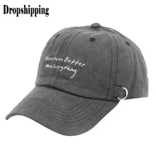 Кепка с железным кольцом и буквенным принтом, мужская, унисекс, хлопковая, модная, бейсболка, Topee, повседневная, с вышивкой, джинсовая, с буквенным принтом, мужская, зимняя, бейсбольная кепка# ZD