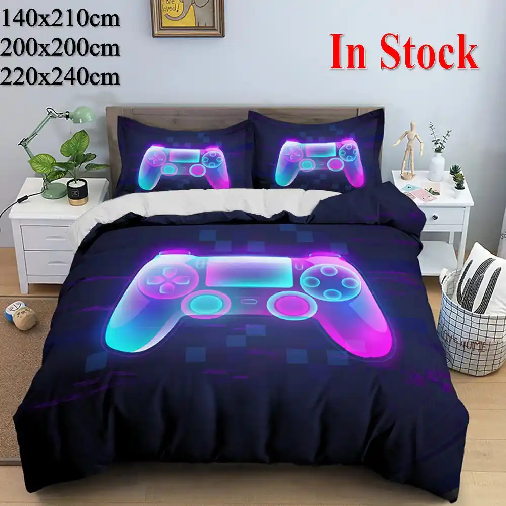 Модные 3D Gamer печати пододеяльник мультфильм постельные принадлежности комплект