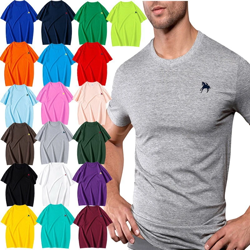 plain round neck polo