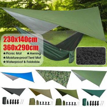 

5-8 people camping tent sun protection cover rain awning tent single layer hiking tourism awning sun protection park beach tent