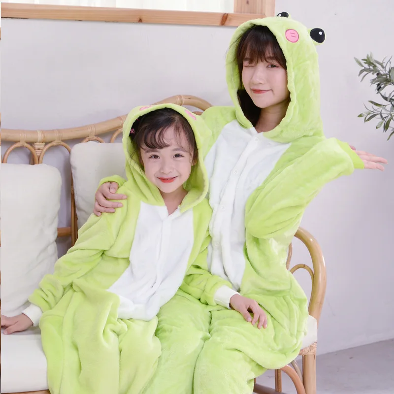 SAILEROAD/одинаковые пижамы для всей семьи для мамы и дочки; фланелевая одежда кигуруми с милым котом; одежда для дочки и сына с единорогом; одежда для дома