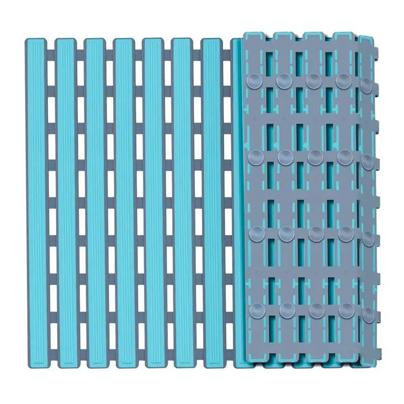 

Non Slip Bath Mat with Suction Cups, Bathroom Kitchen Door Floor Tub Shower Safety Mats Anti-Bacteria Professional with Drain Ho