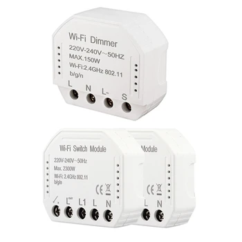 

3Pcs Wifi Smart Light Switch - 1Pcs for Alexa Echo Google-Home & 2Pcs for Tuya Amazon Alexa Google Home Ifttt