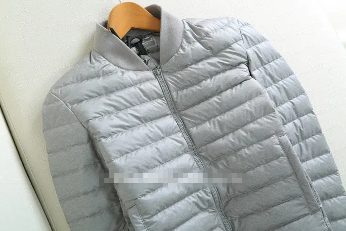Новинка зимы Стиль женское платье бренд Бейсбол форма-пуховик Slim Fit Портативный тонкий пуховик со стоячим воротником