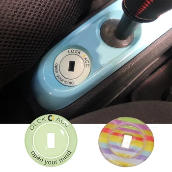 

Luminous Car Ignition Key Lock Keyhole Decoration Ring Car Sticker For Smart 451 Fortwo Car Interior Accessories