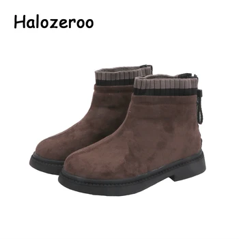 

2019 Winter Kids Princess Boots Baby Girls Warm Ankle Boots Children Sweet Shoes Brand Boots Fashion Black Boots Casual Boots