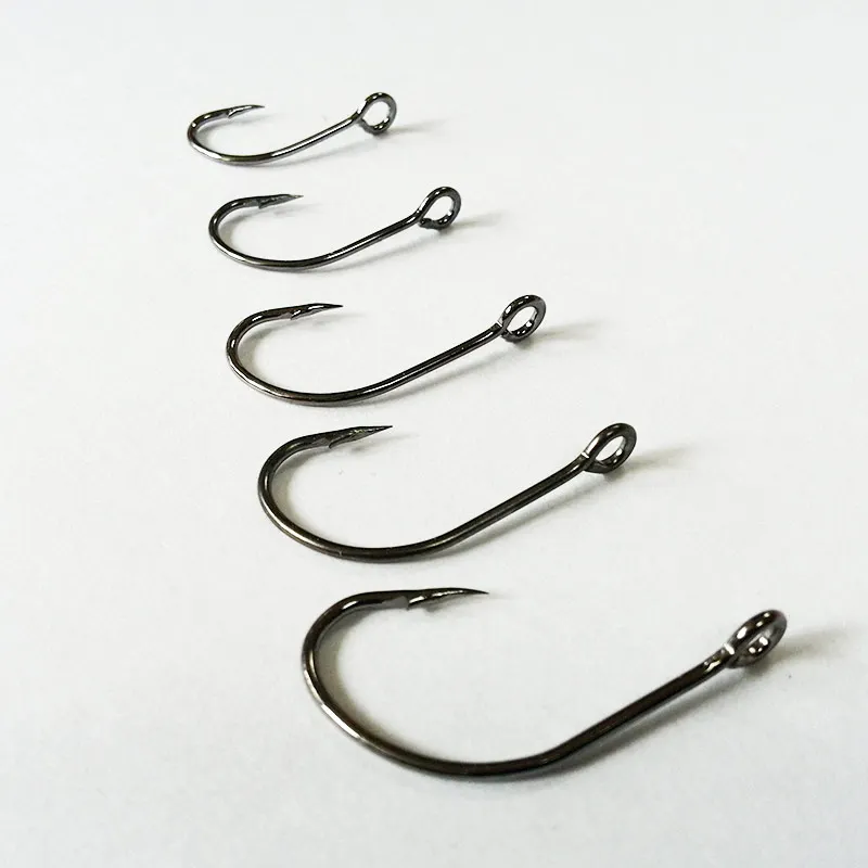 

2022new big eye fishing hook ,with large hole hook,high carbon steel sharp hook 100pcs/lot