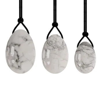 

Drop Shipping Magnesite Massage Ben Wa Ball Natural Stone Yoni Egg Kegel Exercise Drilled and Undrilled Massage Yoni Ball
