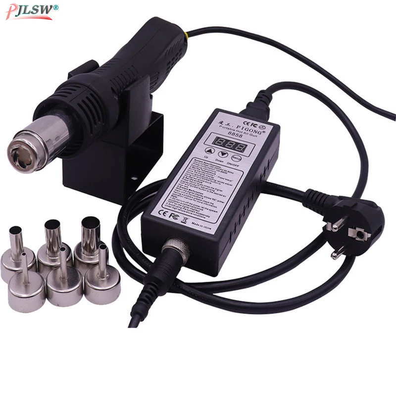 ЕС/США паяльная станция 8858 портативный цифровой пистолет горячего воздуха BGA паяльная станция горячего воздуха нагнетатель тепловой пистолет для снятия припоя, чем