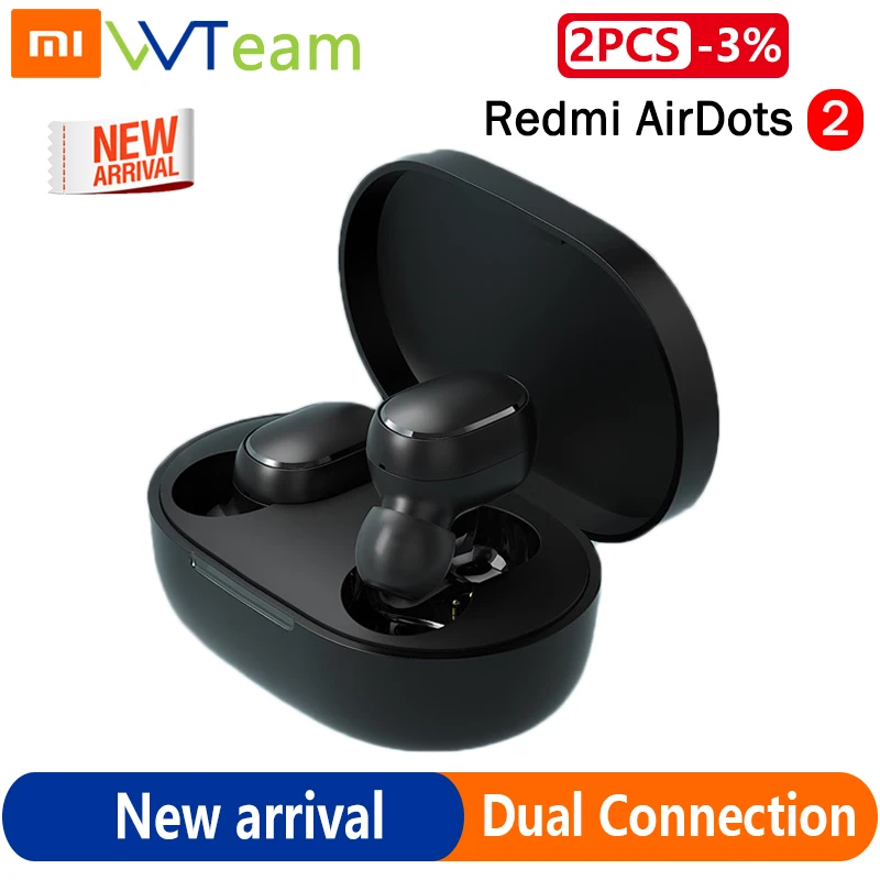 Беспроводные стереонаушники Xiaomi Redmi AirDots 2 TWS Bluetooth 5 0 шумоподавление гарнитура с