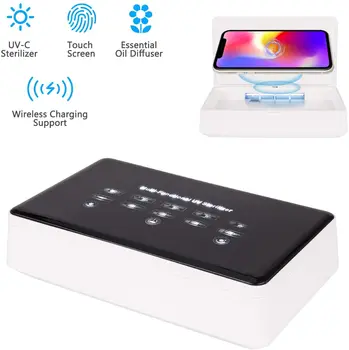 

Cell Phone Smartphone Portable Mobile Phone Sanitizer UV Box with Wireless Charger Aromatherapy for iPhone Samsung Android