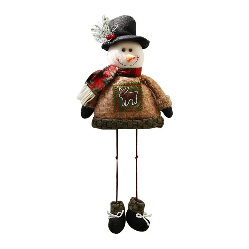 Christmas Festival Decorations Window Scene Ornaments Snowman Furnishings Santa Claus Doll Pendant New