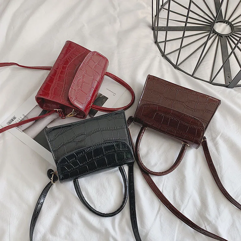 

Autumn Small Bag Women's 2020 New Style Fashion Korean-style Versatile Shoulder Bag Stone Pattern Textured Simple Fashion Small