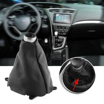 

Car Gear Shift Boot Cover Leather Collars Gaiter Dust Cover For Honda Civic 2006 2007 2008 2009 2010 2011 2012 Car Accessories