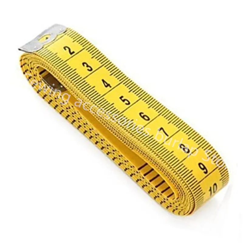 10PCS Clothing Measure Yellow Bottom Black Word Tape Sewing Tailor Ruler 