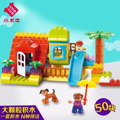 

SMONEO Building Blocks Large Particles Playful Paradise Scene in Bulk Building Blocks Accessories Animal Figure Early Education