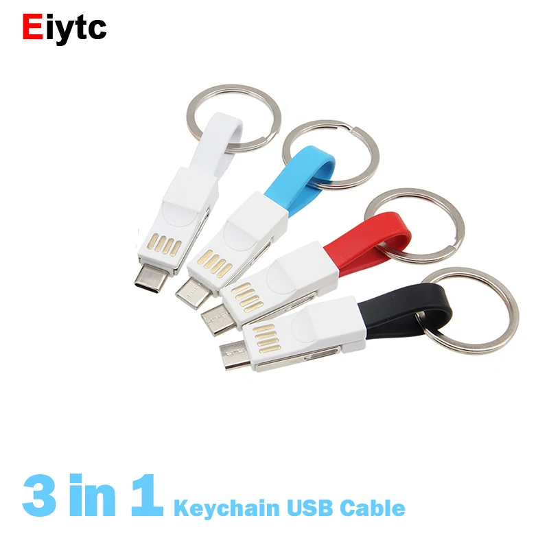 Eiytc Short Keychain Cable Charging For Iphone Microusb Type C