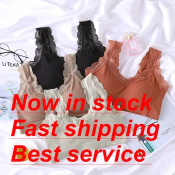 

Women Lace Bra Solid Color Undergarment Sports Underwear for Women Female Black/White/Light Green/Khaki/Caramel
