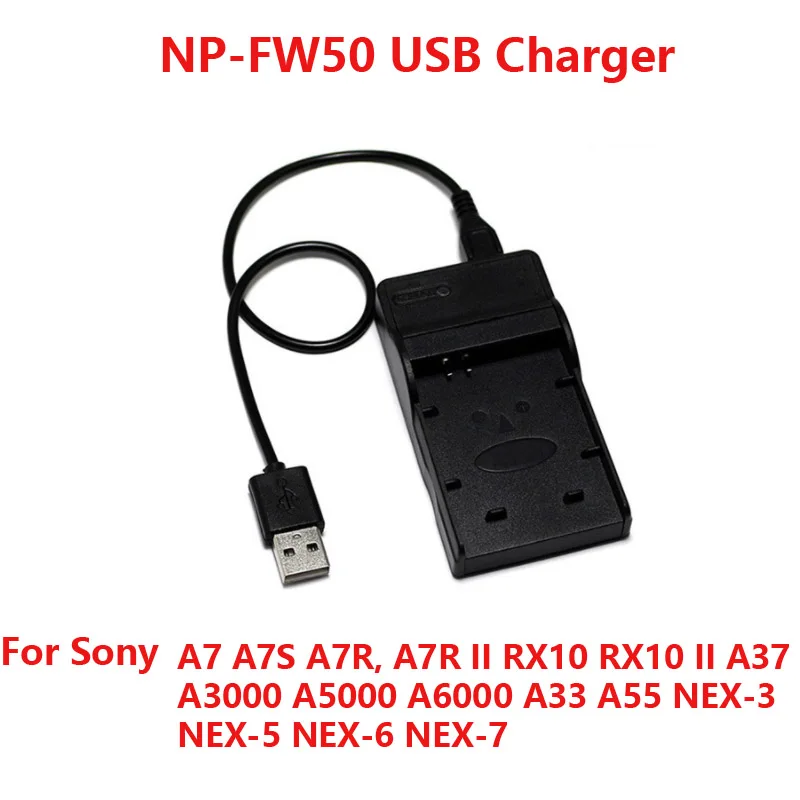 NP-FW50 USB Порты и разъёмы цифровой Камера Батарея Зарядное устройство для sony NP-BN1 NP-BX1 NP-F550 NP-FH50 NP-FH100 NP-FR1 NP-FW50 NP-FZ100 NP-BD1 FD1 - Цвет: NP-FW50
