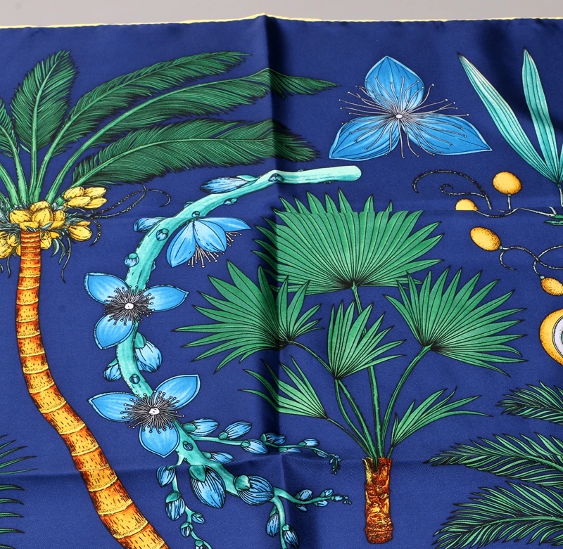 Модный принт Twill Шелковый шарф шаль накидки 88*88 см