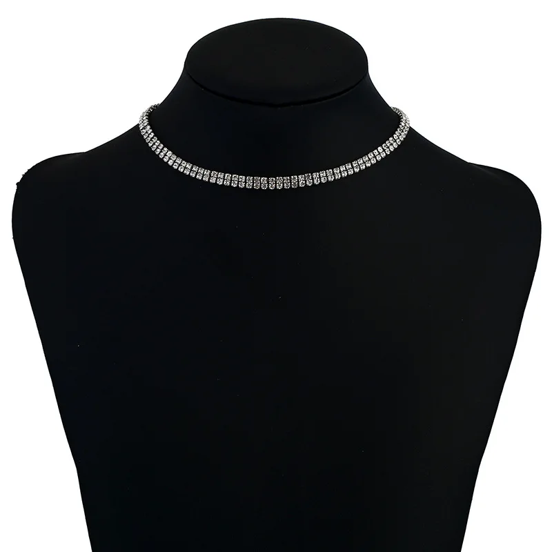 Колье из горного хрусталя роскошное ожерелье с камнем блестящая цепочка на шею модное ожерелье украшение на длинной цепочке для вечерние - Окраска металла: 183