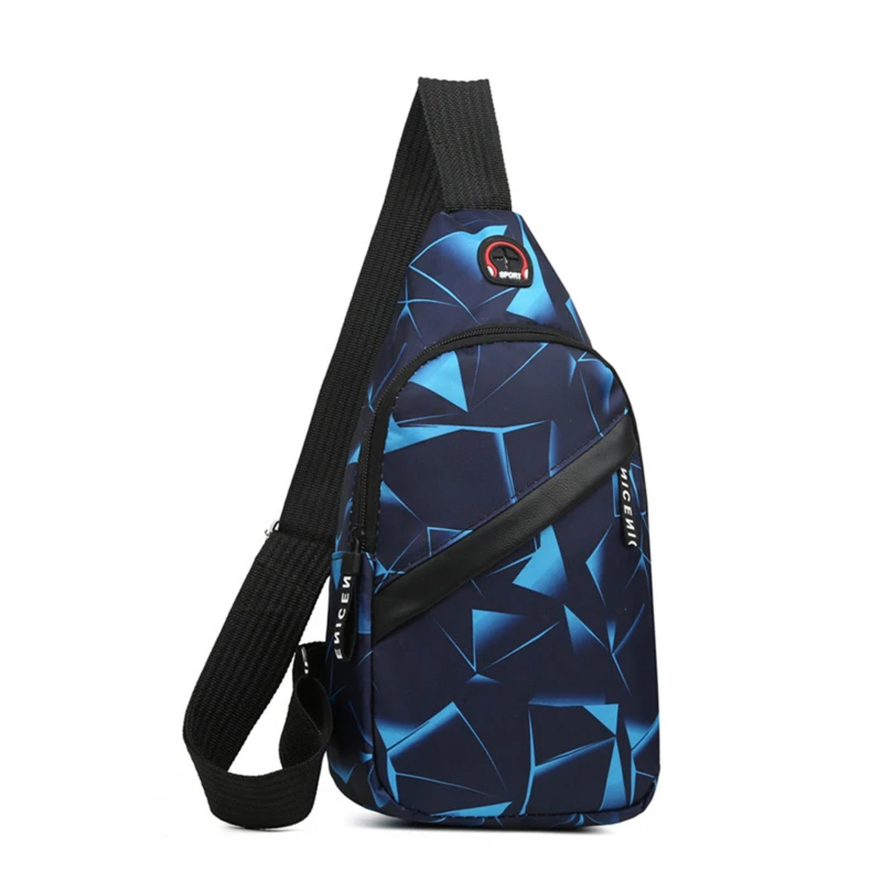 

Geometric Print Oxford Cloth Casual Crossbody Bags Husband Backpack Sports Travel Outdoor Light Lovers Chest Bags Shoulder Bags