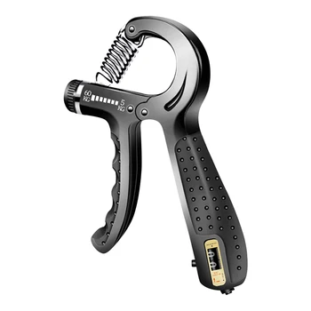 

Hand Gripper Black Strengthener Fitness Equipment Home Gym Finger Trainer R Shape Adjustable Power Exerciser Non Slip Spring