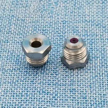 

1/4"Stainless steel ruby insert solid stream nozzle,Ruby Nozzle for Pulping and Paper Making,High Pressure Needle Jet Pulp Paper