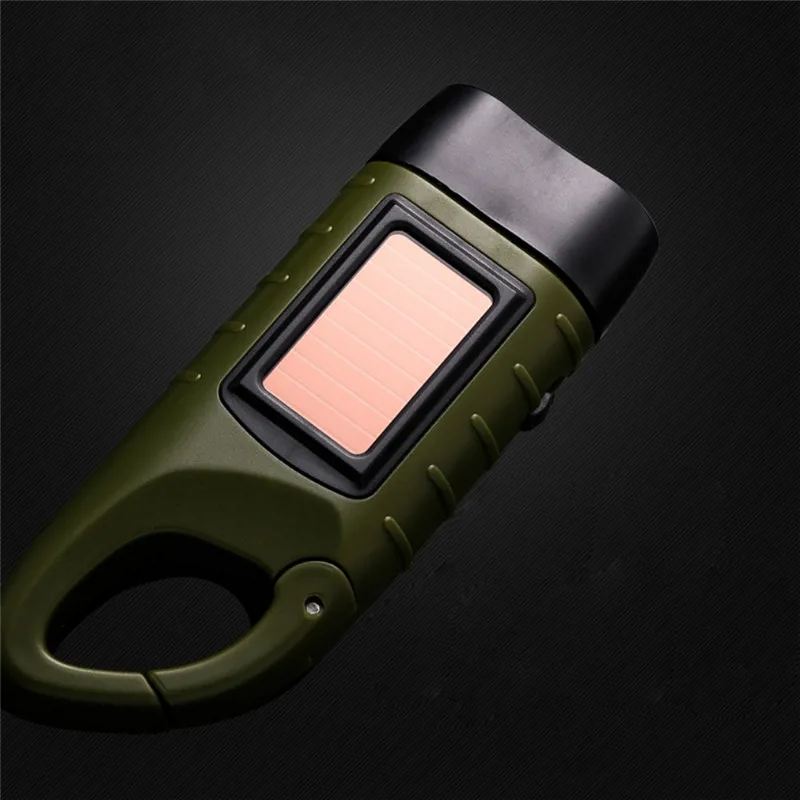 

1 pcs Outdoor LED Flashlight Manual Charge & Solar Powered Torch Light For Camping