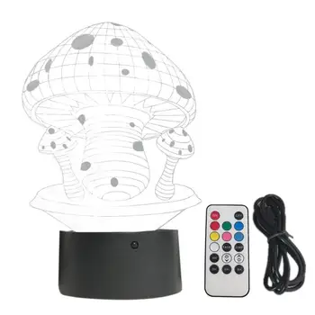 

Lotus LED Lava Lamps Acrylic Transparent 3D Visual Illusion Touch Remote Transparent USB Power Rechargeable Night Lights