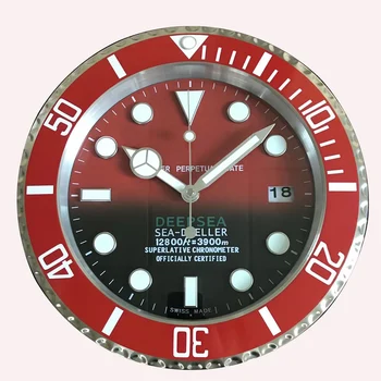 

Luxury Metal Wall Clock Modern Design Luminous Calendar Wall Watches Home Decor Large 3d Wall Clocks Gradient Klok Gift L020
