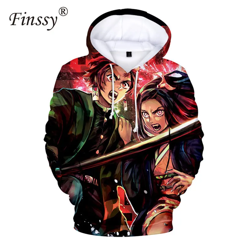 Толстовка с капюшоном для взрослых, свитер Tanjirou Nezuko Demon Slayer Kimetsu no Yaiba, костюмы для косплея, детское теплое пальто с длинными рукавами