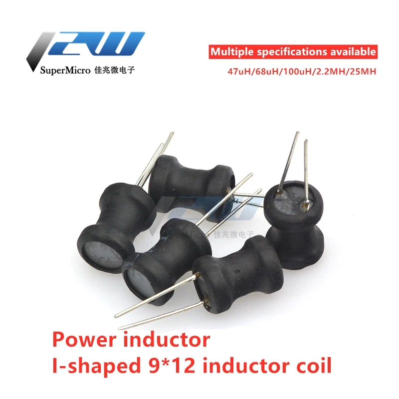 5 шт./лот i образный 9*12 power Катушка Индуктивности 68UH 100UH 2.2MH 25MH 47UH|Индукторы| |
