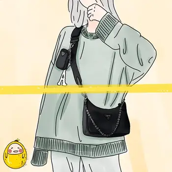 

Simple and Textured design Fashion Armpit bag Women new 2020 High grade Luxury handbag light Nylon shoulder bag Crossbody bag