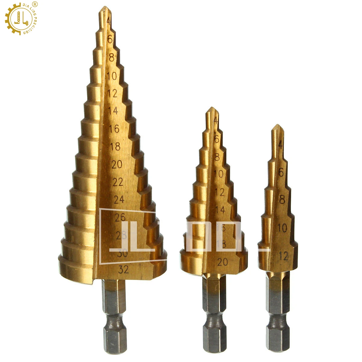 4 12 4 20 4 32 Coated Step Drill Bit Core Straight Spiral Groove