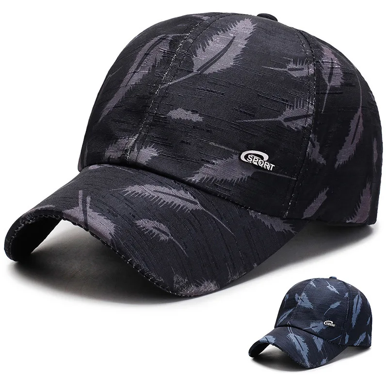 New Feather Pattern Baseball Cap for Men & Women Adjustable Snapback