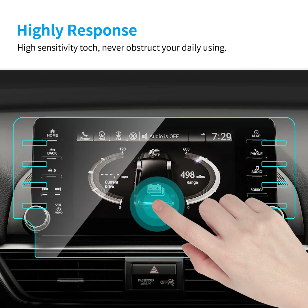 Автомобильный gps навигатор Экран протектор для Honda Accord прозрачная HD защитная
