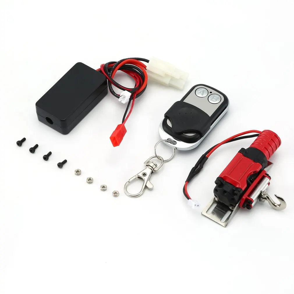 

Metal Simulated Winch Traction for 1/10 RC Rock Crawler HSP Redcat HPI 90046 D90 SCX10 TRX-4 with Button Remote Controller RC