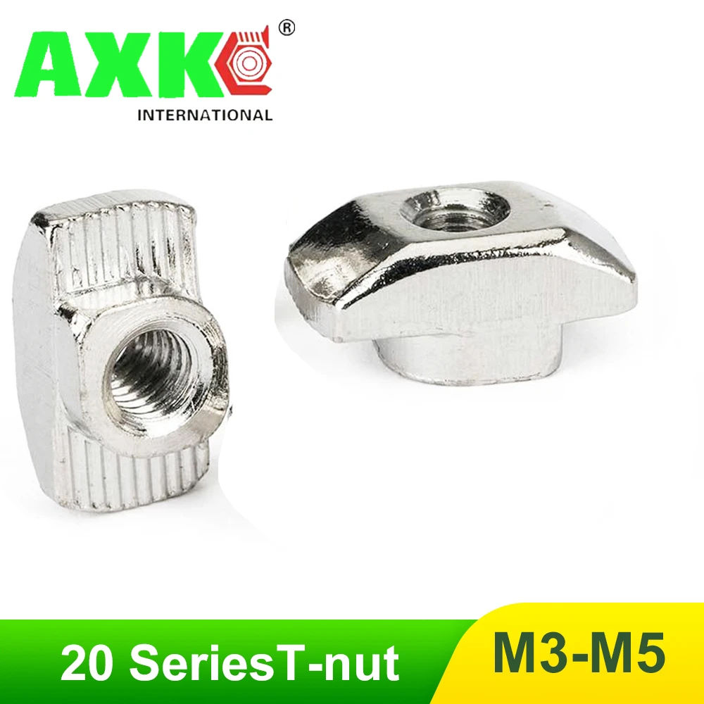 100pcs 304 Stainless Steel T Nut Hammer Head Nuts M3/m4/m5 Connector T
