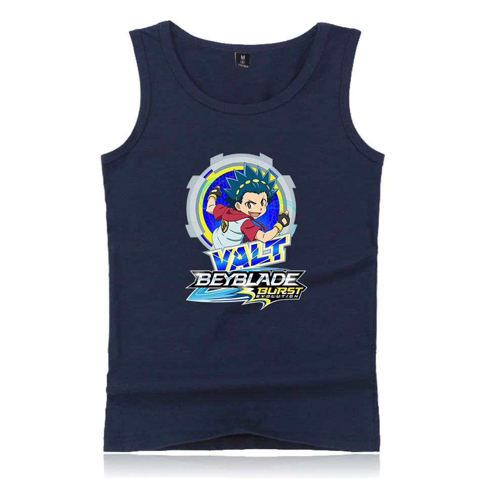 Beyblade Burst Evolution 2D печать хлопок модная мужская летняя майка с бретелями пальто без рукавов Горячая тренд Повседневная одежда жилет