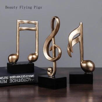 

Music Note Resin Sculpture Home Decoration Abstract Decoration Gift Craft Home Decoration Living Room Home Office Christmas Gift