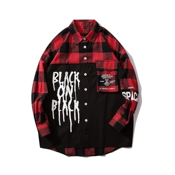 

Spring Plaid Shirt Retro Girl Hip Hop Red Women Shirts Blouses Casual Summer Cardigan Tunique Longue Femme New 2019 GG50cs