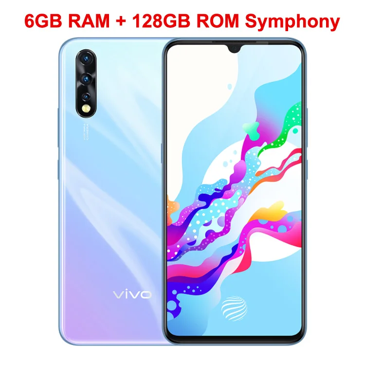 Symphony 6GB 128GB vivo Z5 мобильный телефон 6,3" Amoled экран 6 ГБ ОЗУ 64 Гб ПЗУ Восьмиядерный процессор Snapdragon712 Android 9 22,5 Вт зарядка смартфон - Цвет: Symphony 6GB 128GB