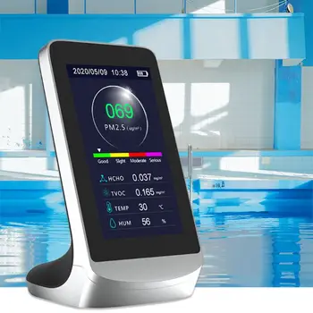 

Digital Air Quality Monitor PM2.5 HCHO/TVOC AQI Gas Detector w/ History Function D2TD